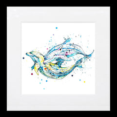 Print Ltd Edition Animals - Splash Black Wide Box Frame