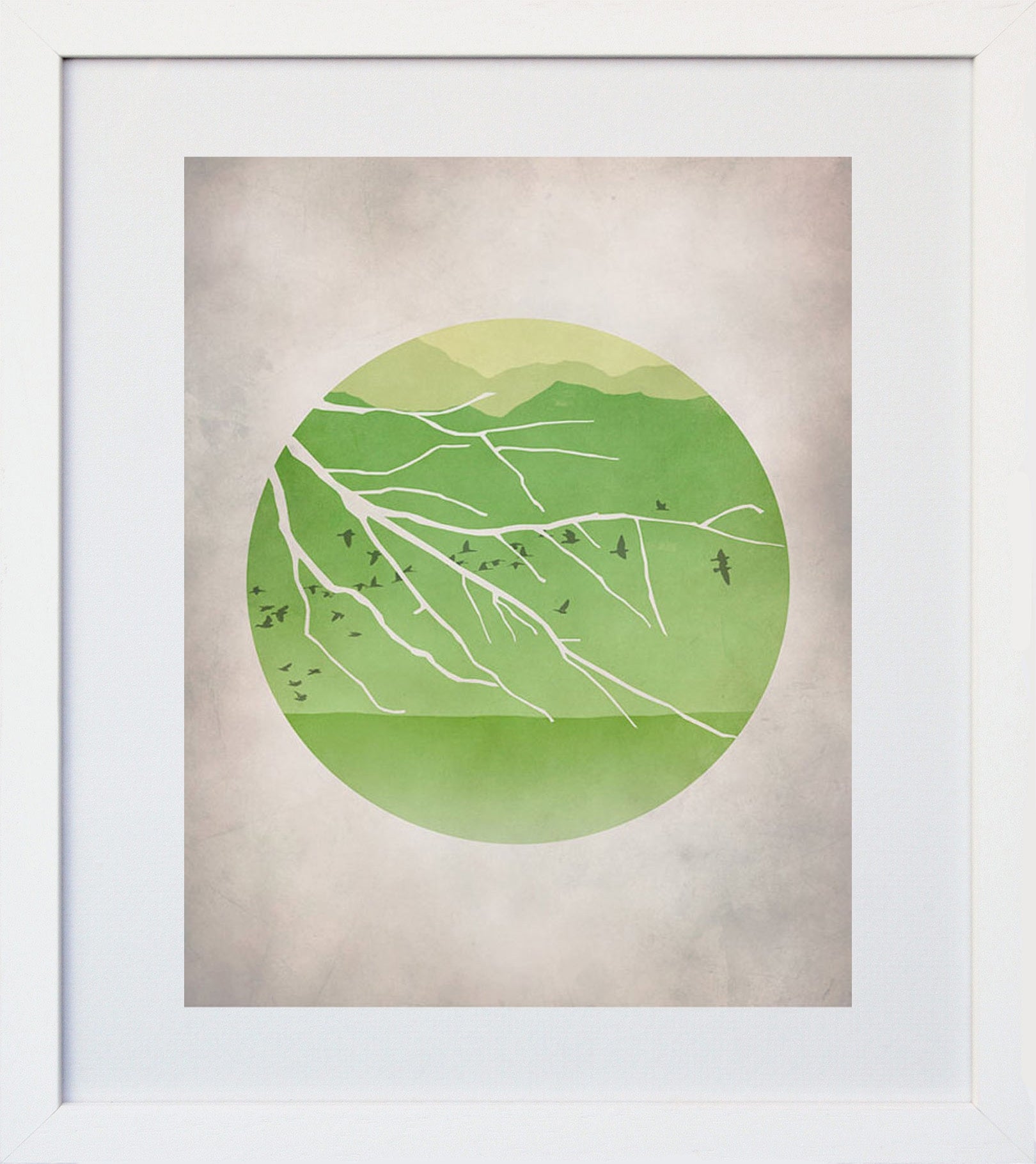 Spring in the Mountains White Frame