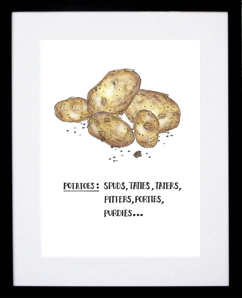 Food - Potatoes Black frame