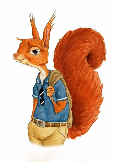 Animals - Squirrel Unframed