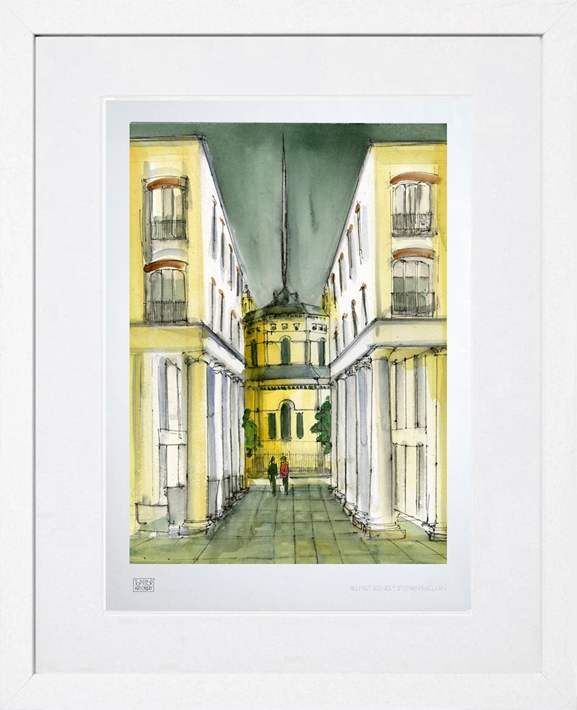 Print Belfast - St Anne's Cathedral White Frame