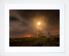 Co Down - St John's Lighthouse White Frame