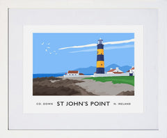 Co Down - St John's Point Frame White 40x30 With Mount