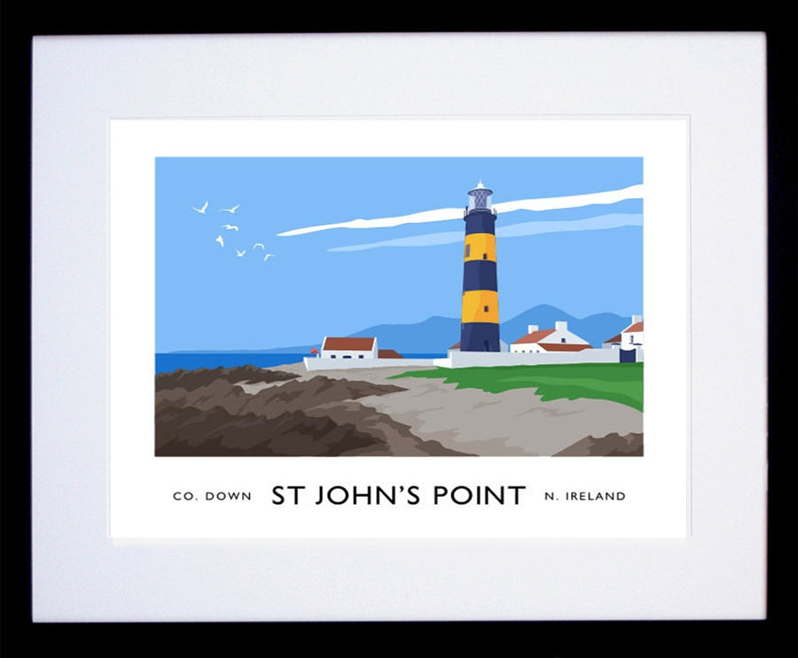 Co Down - St John's Point Frame Black 40x30 With Mount