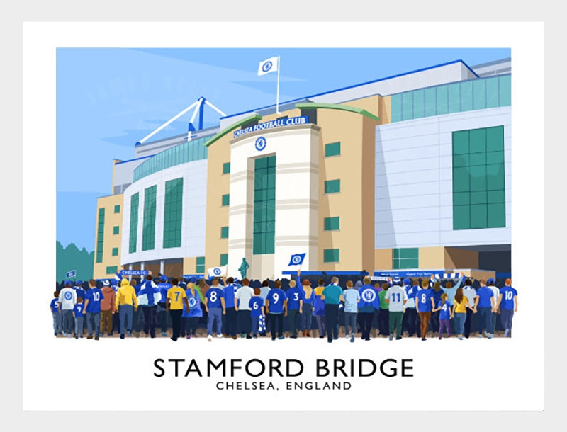 Sport - Football Stamford Bridge-40 x 30-White Box Frame (No Mount)