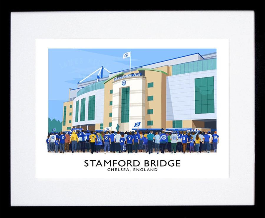 Sport - Football Stamford Bridge-40 x 30-Black Box Frame (With Mount)