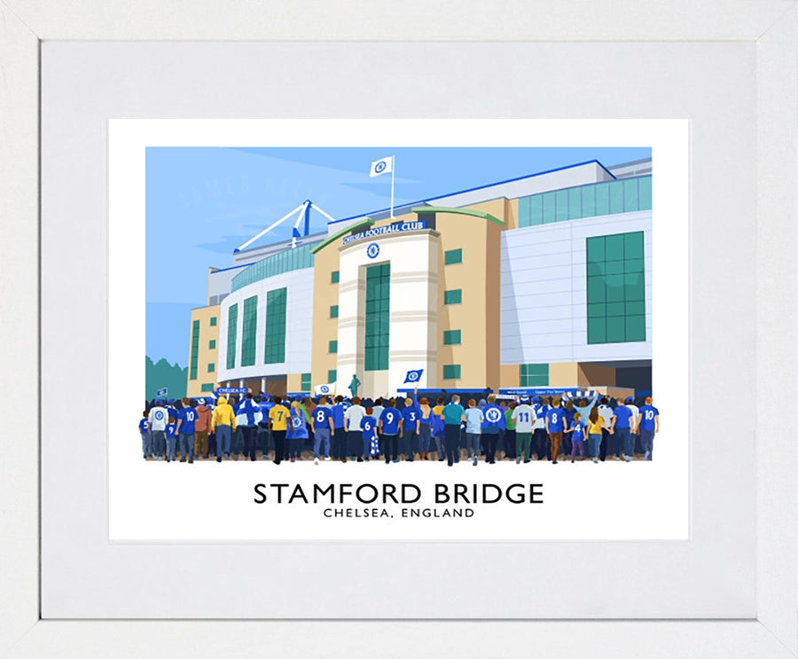 Sport - Football Stamford Bridge-40 x 30-White Box Frame (With Mount)