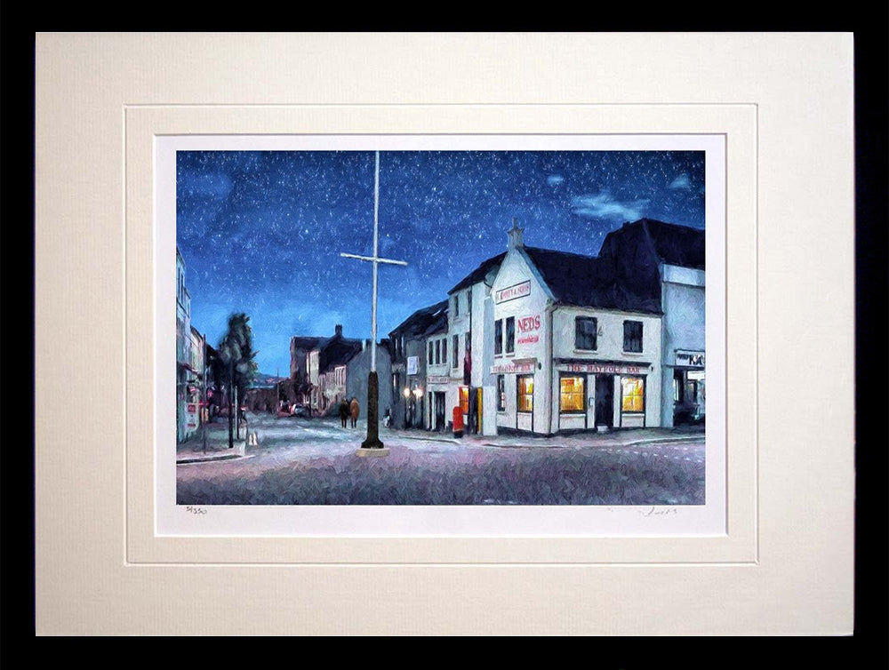 Co Down - Starry Night at Neds Holywood Frame Black Box 40x30