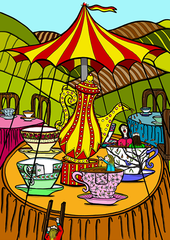 Afternoon Tea At The Fair Unframed