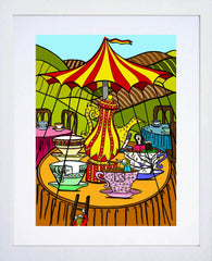 Afternoon Tea At The Fair White Frame