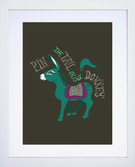 Pin the Tail on the Donkey White Frame