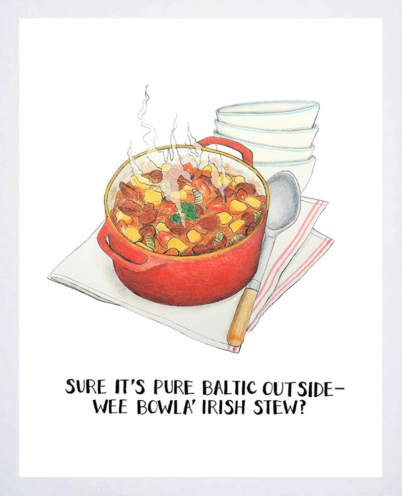 Food - Irish Stew-50 x 70-White Box Frame
