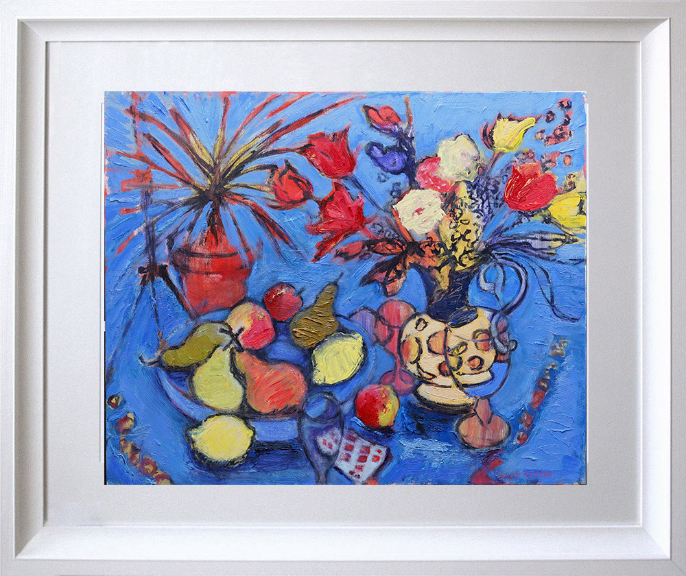 Print - Still Life With Eight Of Diamonds Framed