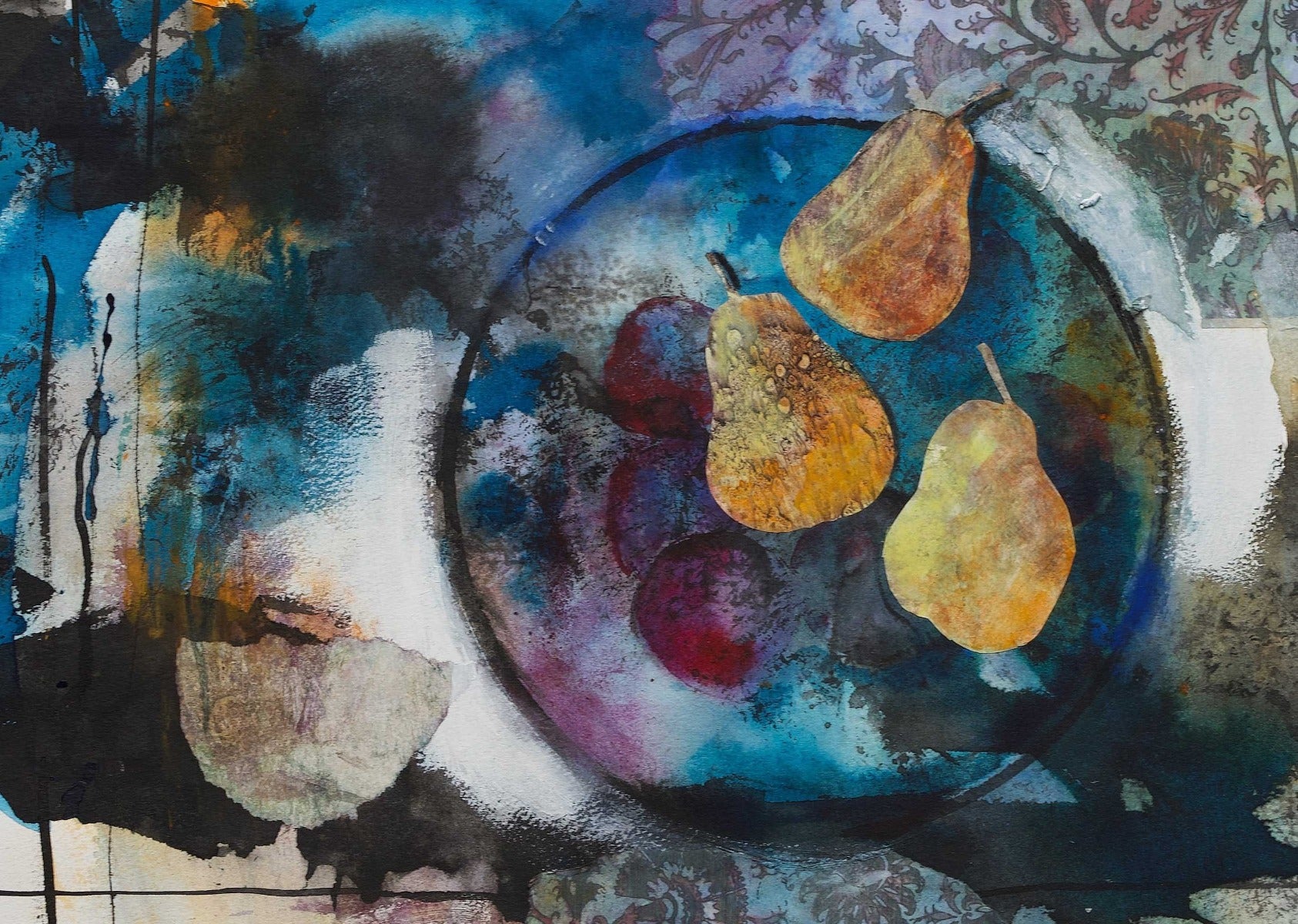 Still Life With Pears And Plums