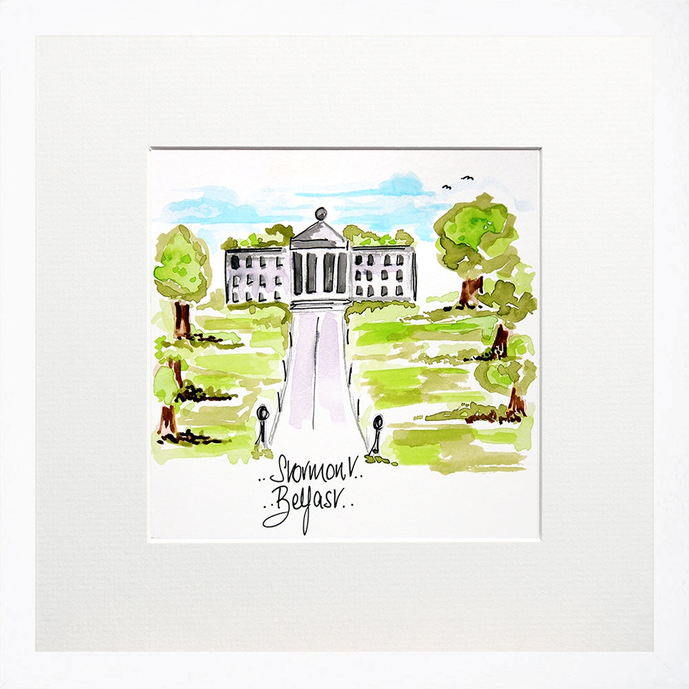 Stormont, Belfast Small Flat White Frame