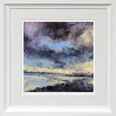 Print - Stormy Sky, Strangford Lough Chunky White Frame