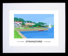 Co Down - Strangford Harbour Frame Black 40x30 With Mount