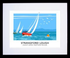 Co Down - Strangford Lough Sailing Frame Black 40x30 With Mount