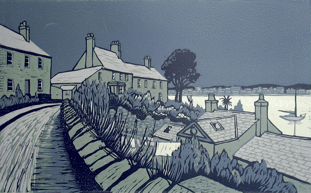 Linocut Print - Co Down Strangford 1994