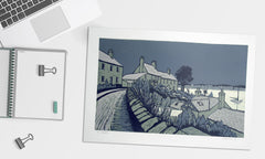 Linocut Print - Co Down Strangford 1994