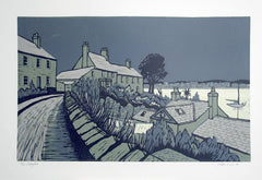 Linocut Print - Co Down Strangford 1994 Unframed
