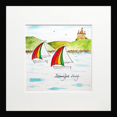 Strangford Lough Small Flat Black Frame