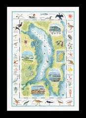 Map - Strangford Lough Wildlife - Black Frame