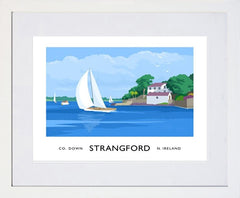 Co Down - Strangford The Watchtower-40 x 30-White Box Frame (With Mount)