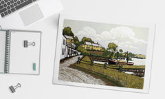 Linocut Print - Co Down Strangford Two