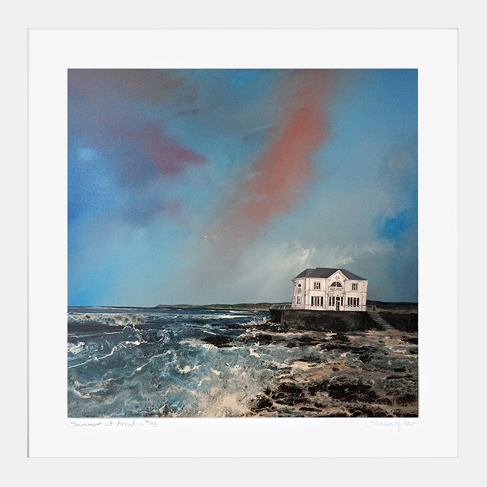 Print - Summer at Arcadia - White Box Frame