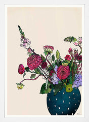 Summer Blooms White Frame