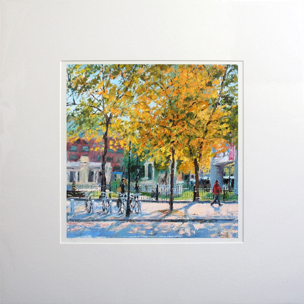 Sun Dappled Belfast Bikes 26.5 x 26.5 Unframed