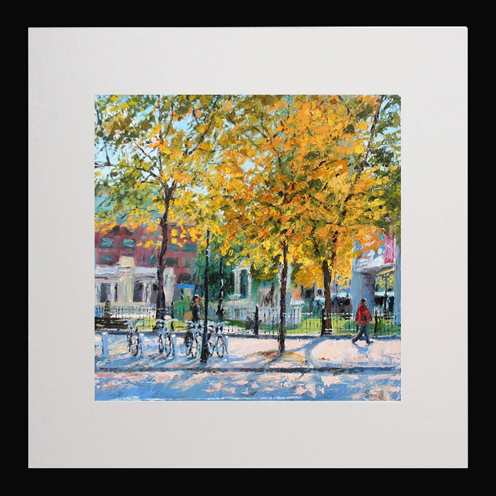 Sun Dappled Belfast Bikes 17.5 x 17.5 Framed