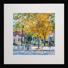 Sun Dappled Belfast Bikes 17.5 x 17.5 Framed