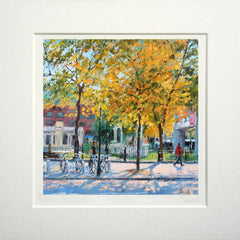 Sun Dappled Belfast Bikes 14.5 x 14.5 Unframed
