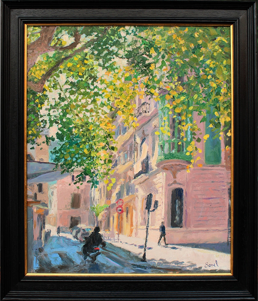 Original - Sun Dappled Corner, Xativia Spain - Framed
