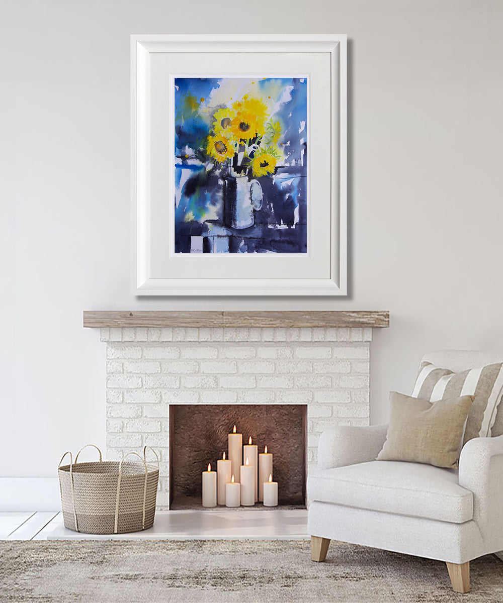 Print - Sunflowers In Shadows