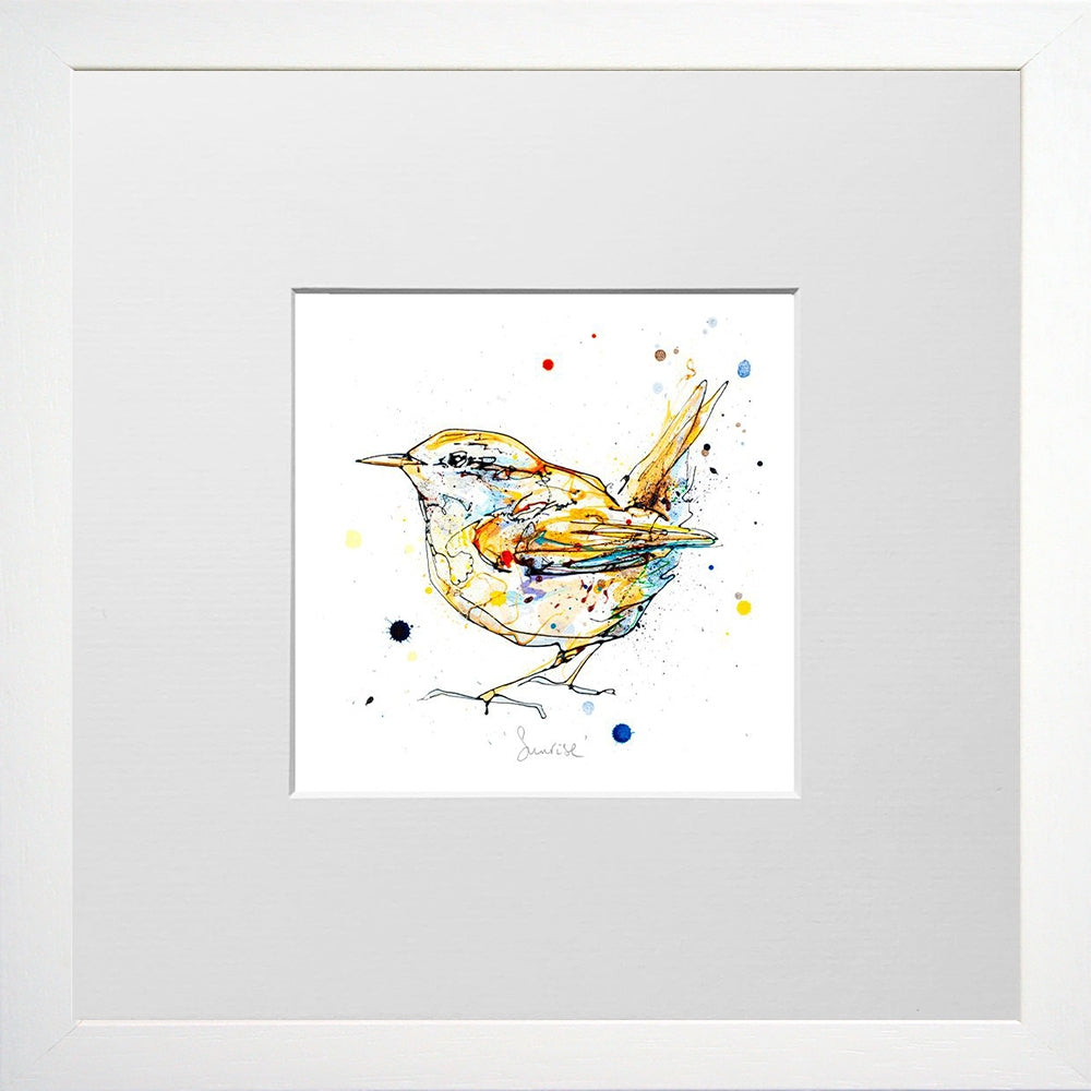 Print Open Edition Animals - Sunrise-12 x 12-Small Flat White Frame
