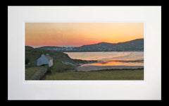 Co Donegal - Sunset on Tra Beag Strand Flat Black Frame