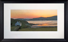 Co Donegal - Sunset on Tra Beag Strand Donegal Frame Black Moulded 71X45