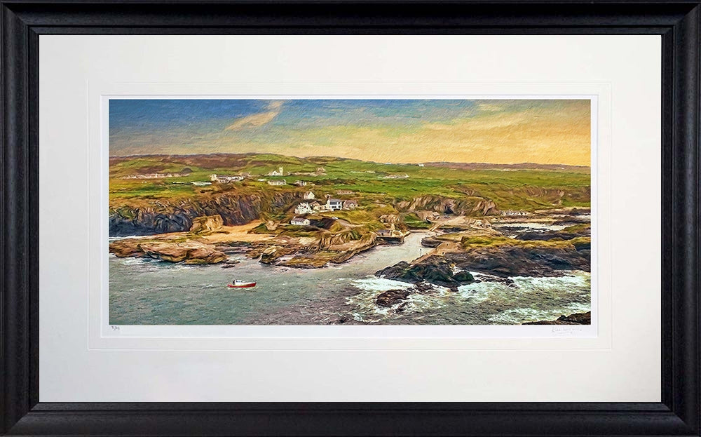 Co Antrim - Sunset Ballintoy Frame Black Moulded 71X45