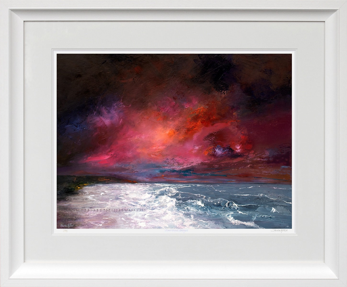 Print - Sunset Over Strand Beach - Framed