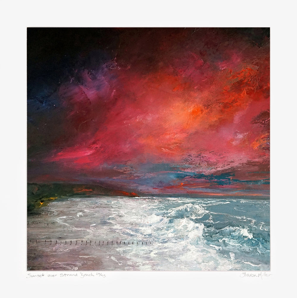 Print - Sunset Over Strand Beach - Unframed