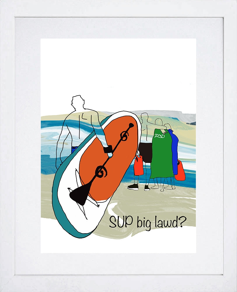 Sea Swimmers - SUP Big Lawd? White Frame