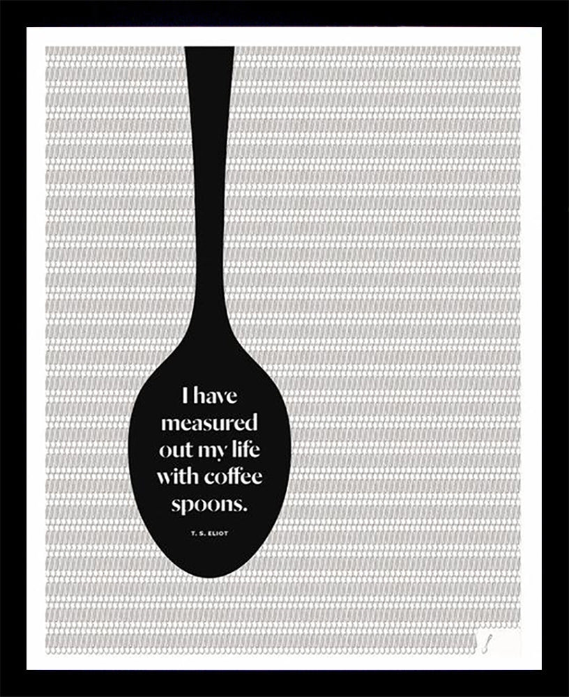 T. S. Eliot - Coffee Spoons Black Box Frame