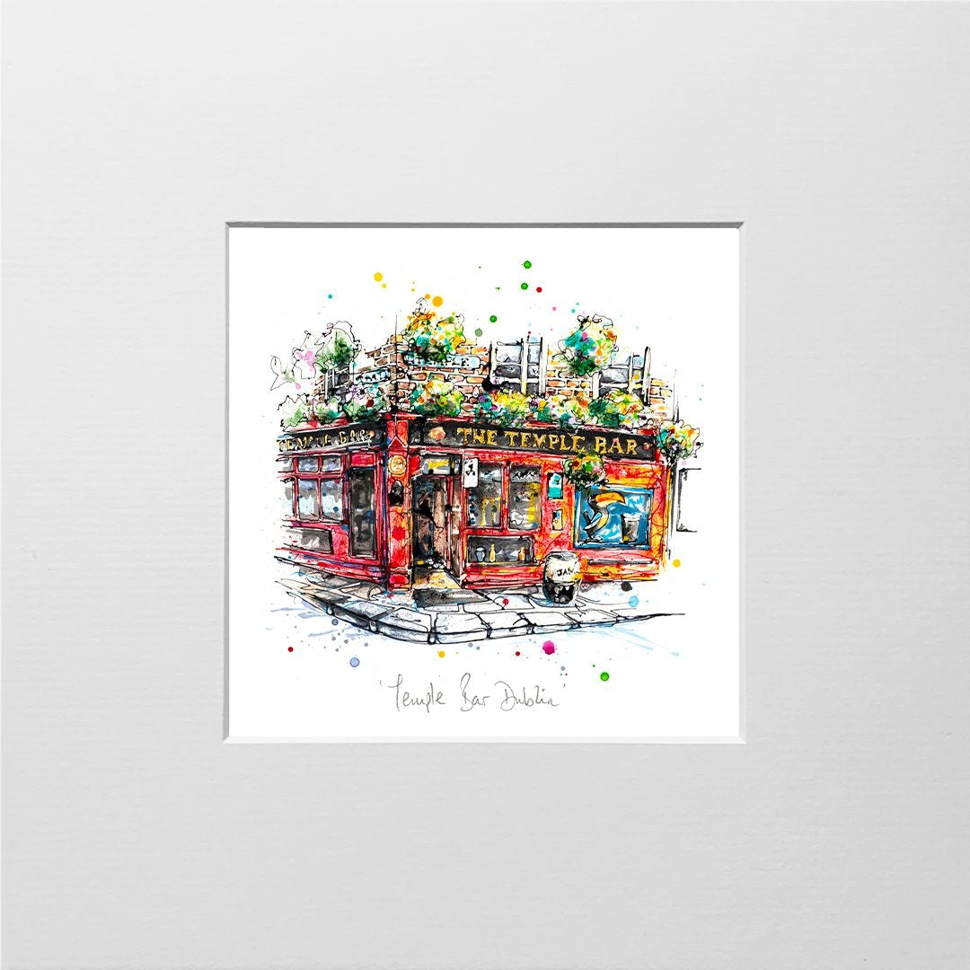 Print Open Edition Landscapes - Temple Bar Dublin-12 x 12-Unframed