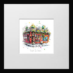 Print Open Edition Landscapes - Temple Bar Dublin-12 x 12-Small Flat Black Frame