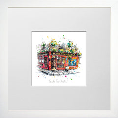 Print Open Edition Landscapes - Temple Bar Dublin-12 x 12-Small Flat White Frame