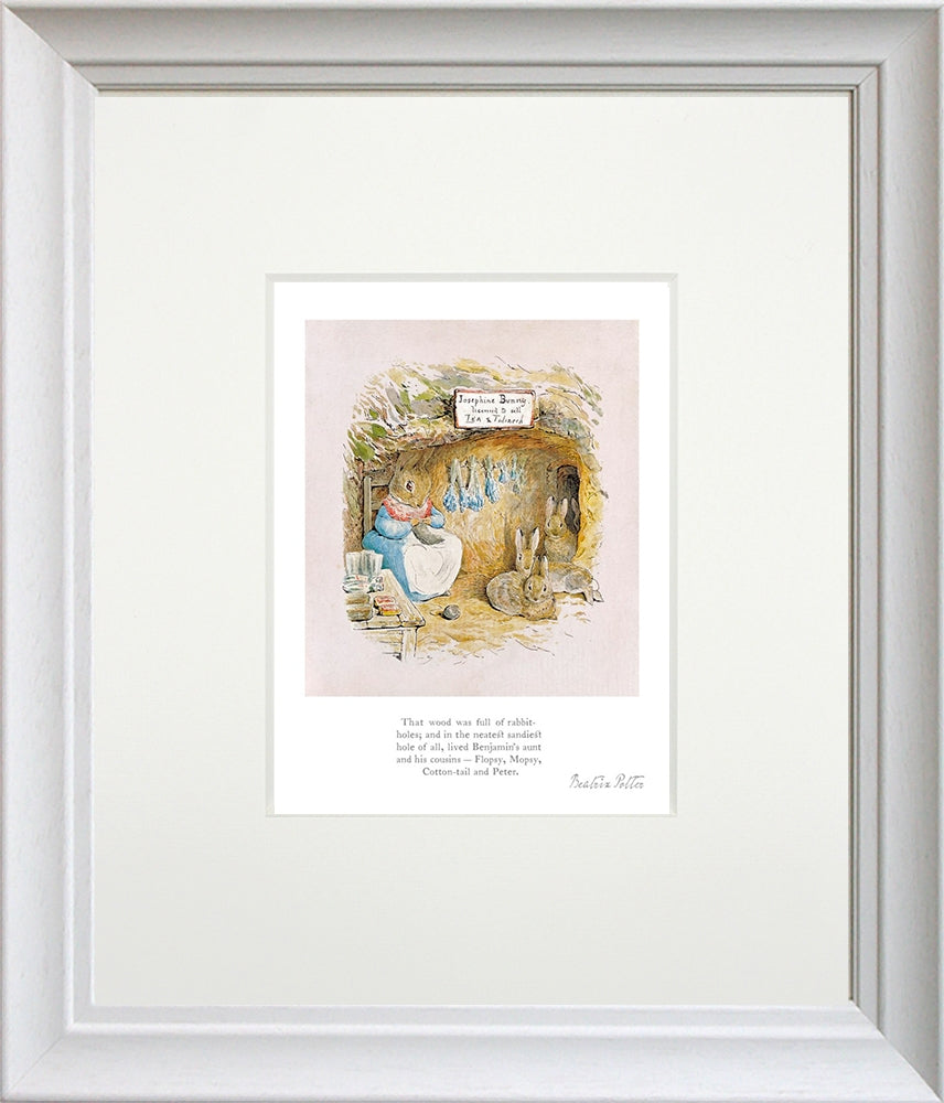 Peter Rabbit - That Wood was Full of Rabbit Holes - Framed