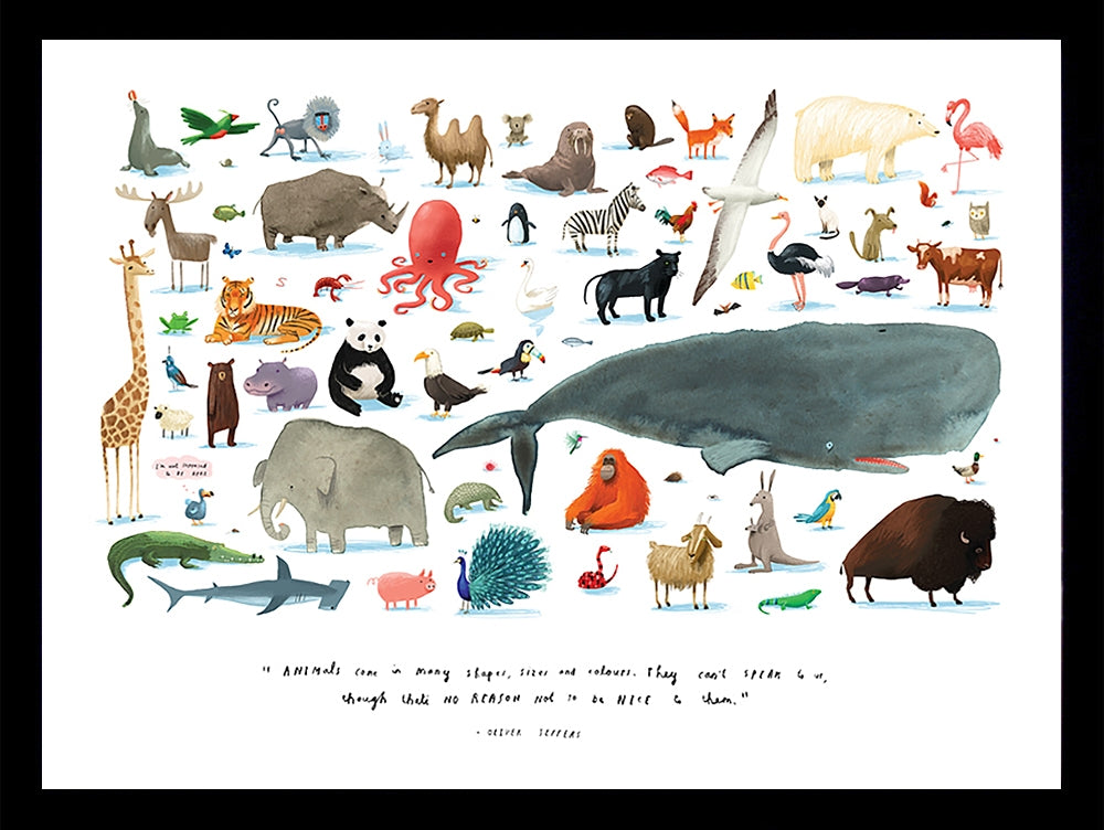 Books - The Animals Black Box Frame - Not Dry Mounted